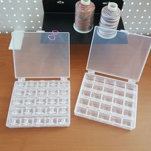 쇼핑앤퍼니 보빈케이스 북알케이스 빈케이스 공업용보빈보관가능, 빈케이스 25칸