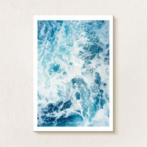 더 아트 컴퍼니 감성 여름 힐링 바다 풍경그림 홈인테리어 카페 스튜디오 그림액자 물그림 풍수그림 시원한 바다그림 20종, 10. 스카이블루 파도