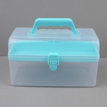 부품상자 캠핑 툴박스 휴대용 2단 공구함 4개 부품정리대 볼트보관함