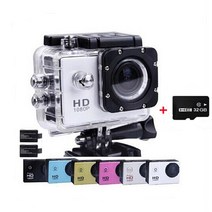 32GB 메모리 카드 액션 다이빙 30M 방수 1080P 풀 HD 헬멧 카메라 수중 스포츠 카메라 스포츠 DV 2x 배터, 03 파란