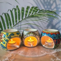 아로마 오일워머 오일버너 파라핀 램프 빈티지 아로마포트, 레드