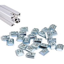 프로파일 2020 세리스 슬롯 6mm 알루미늄 압출용 T너트 티 슬라이딩 너트의 Boeray 50pcs M5 슬라이드, 20-M4 100pcs