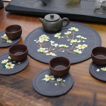 자수재료 핸드메이드 DIY 꾸러미 초보자 임부 수놓다 제작 티 자리 직접 만든 작품 퀼트 자수품 컵받침 2598337791
