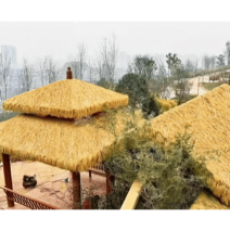 인조초가 카페 원두막 해변 펜션 시골 처마 지붕, 밀짚노랑  가로 1미터 x세로 1미터