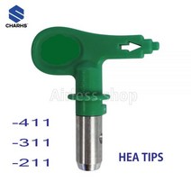 CHARHS 에어리스 스프레이 팁 HEA-211.3 11.411 고효율 노즐 홀더 건 HEA ProTip 가드122023, HEA-311