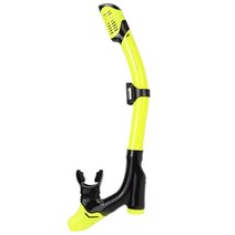 Supertrip 드라이 스노클 성인용 다이빙 프리다이빙 스노클 롱 스노클링 호흡 튜브 탑 드라이 밸브 및 식품 등급 실리콘 마우스 피스 포함 성인 청소년용, black yellow