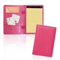 아인텍 프리미엄 가죽 A6 레포트패드 노트커버, 1개, 핑크[H5124]