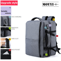 이발 미용가방 배낭 스타일링 출장 메이크업MOYYI 비즈니스 여행 더블 컴파트먼트 USB 충전 배낭 15.6 인치 노트북 배낭을위한 독특한 디지털 가방이있는 다층