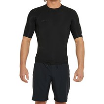 오닐 리액터2 반팔 남성 상의 WET슈트 - 5081 REACTOR II SS CREW 1MM - A05 BLKBLKBLK, M