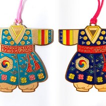 담은코리아 골드책갈피 북마크 외국인선물 칠색한국이야기 책갈피, 1개, 도령한복(색상랜덤)