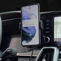 팰리세이드/쏘렌토MQ4/그랜져IG 하이그로시 핸드폰 거치대 + 15W 무선 고속충전기 셋트, 전용거치대+무선충전기