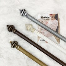 엔틱 35mm 커튼봉, 커튼링(24개), 실버 그레이