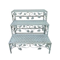 철제 다육이 진열대 화분 받침대 거치대 베란다 카페, MJ014 리틀버드 - 올드그린 3종세트