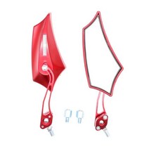 야마하 가와사키 BMW 전기 자전거 스쿠터 사이드 백미러 Retroviseur 모토 CNC 범용 8mm 10mm, 01 1 Pair Red