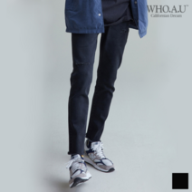 후아유 WHO.A.U 슬림 스트레이트 진 BLACK_WHTJ92314M