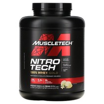 머슬테크 니트로 테크 100 웨이 골드 쿠키 앤 크림 맛 907g, 1 907g, 프랜치 바닐라 크림
