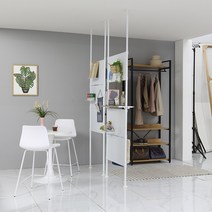 사무실 타공판 파티션 풀세트 [기본형 타공판 3개]+선반 + 소품 걸이 후크 세트 . A형 / B형 사무실 가벽 인테리어 파티션 타공판, 타공파티션 [폴 세트형B]