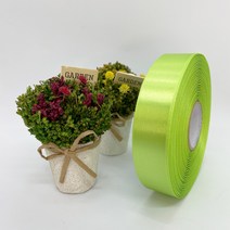 포장 리본 끈 제이제이리본 고밀도주자 40mm 50mm 76컬러 (길이 45M) 공단리본, 연두