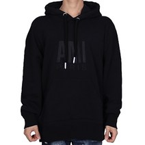 AMI [명품]아미 22SS 남성 자수로고 후드티 블랙 USW203 731 001 USW20373100101