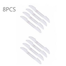 자동차 보호가드 자동차 도어 투명 충돌 방지 보호 바 스티커 측면 가장자리 가드 백미러 커버 스트립, [02] clear-8pcs