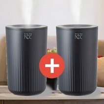 1+1 비엘씨 디자인노크 USB 초음파가습기 / 차량용가습 가정용가습 사무실 책상 소형가습기, 초음파(블랙+블랙)