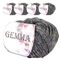 젬마 가방소품 뜨개실 5p, 87 금데님