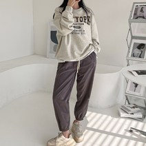 미우 여성 배기 바지 밴딩 조거 팬츠 고무줄바지