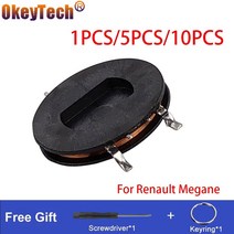 원격시동 스마트키 복사 경보기 차키 순정 버튼 자동차 OkeyTech 1/5/10 PCS Renault Megane 자동차 키 용, 02 5 PCS
