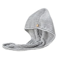 와이홈 극세사 헤어 드라이 타올 머리 수건, 줄무늬, 1개