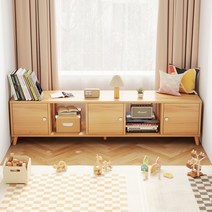 벤치책장 책장 가로형 서랍 벤치형 책꽂이 수납 낮은 틈새, 05.E