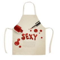 예쁜 앞치마 린넨 카페 꽃집 주방 여성 프린트 민소매 코튼 다채로운 홈 클리닝 도구 아이, 7_55x68cm