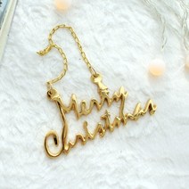 황금스틸merry christmas오너먼트S 트리X-MAS장식소품