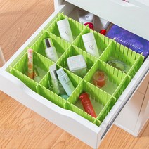 꿈꾸는 키친 잘라 쓰는 옷장 서랍 수납 정리 칸막이, 16개, 연두 소