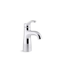 Kohler 27389-4K-BL 심플라이스 욕실 세면대 수전 1홀 싱글 핸들 수전(클리커 배수구 포함) 1.0gpm 무광 블랙, 0.5 gpm_Polished Chrome
