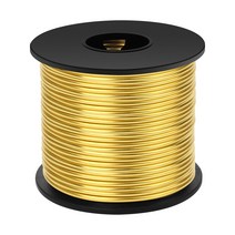 대용량 공예용 철사 알루미늄 와이어 공예 철사 아트 컬러 분재 분재용, gold, 1.5mm*20m