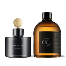 몽때리 차량용 방향제 대용량 리필세트 자동차 디퓨저 120ml+300ml, 1세트, 클린코튼