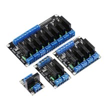 아두이노키트 프로그래밍 전자 아두이노 모듈 부품 5v 12v 24v 릴레이 1 2 4 8 omron ssr용 채널 하이 로우 레벨 솔리드 스테이트 릴레이 모듈 arduino용, 24v 8 웨이