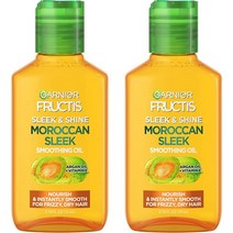 Garnier 모로칸 슬릭 오일 트리트먼트 헤어오일 3.75온스 USA 미국, 3.75 Fl Oz (Pack of 2)