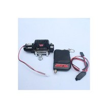 미니 윈치 윈지 수동 자동 윈찌 금속 전기 1/10 원격 제어 자동차 장난감 RC 4WD D90 축 Scx10 ii Wraith 90046 G500 G63 6X6, Black With Control, 1개