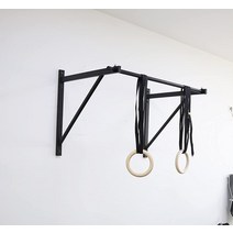 벽걸이 설치 벽고정 턱걸이 철봉 벽부착 풀업바 헤비 듀티 형 턱 위로 바 체육관 운동 휘트니스 홈 마운트 휘트니스 년 보증, 검은색