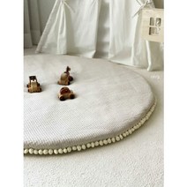 아기방꾸미기 폼폼 원형러그 아이방매트