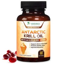 오메가-3 EPA DHA 및 아스타잔틴 프리미엄 소프트젤이 함유된 남극 크릴 오일 000mg, 60 소프트젤