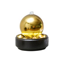 미니분수대 인공폭포 천연 가습 워터볼 장식 폭포, 9907B 풍수 볼 워터 장치-실버