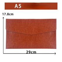 파일 꽂이 케이스 철 a3 a4 문서정리 아코디언A6 A5 A4 가죽 파일 폴더 데이터 패키지 문서 가방 패션 서류, 07 A5 Brown