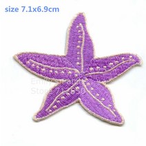 10 pcs 랍스터 해양 바다 동물 물고기 게 패치 수 놓은 만화 패치 언 모티브 아플리케 DIY 액세서리, 스타일 21 10개