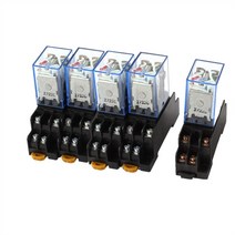 리모델링릴레이소켓베이스가있는 5pc 220v 10a 코일 전원 릴레이 dpdt ly2nj hh62p hhc68a-2z, 그리고 110