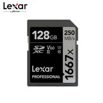 신상품!!! Lexar-1667X 64GB 128GB 256GB SDXC 카드 U3 250 메가바이트/초 클래스 10 SD 메모리 V60 3D 4K, 02 128GB