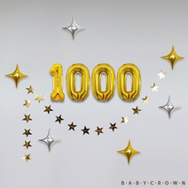 아기 1000일 파티용품 세트 셀프촬영 소품 토퍼 풍선 장식 세트, 4 - 아기동물 호일풍선