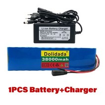 전동킥보드보조배터리 7s2p 24v 38ah 18650 배터리 리튬 이온 배터리 29.4v 38000mah 전기 자전거 오토바이리튬 이온 배터리 전기 스쿠터, 파란