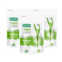 GUM 검 앵글드 일회용 치실 898 (75개입), 3개, 3개